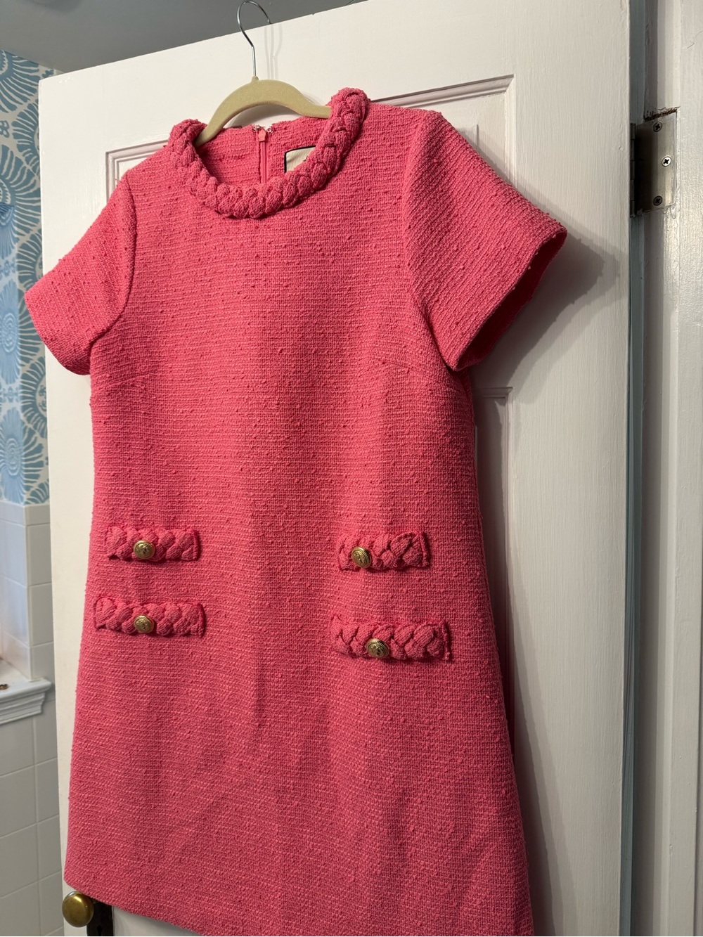 Tuckernuck Pink Short-Sleeve Textured Shift Dress - Picture 2 of 5